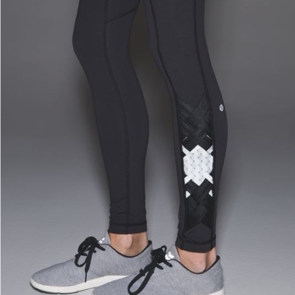 Lululemon Athletica Black and White Athletic Leggings